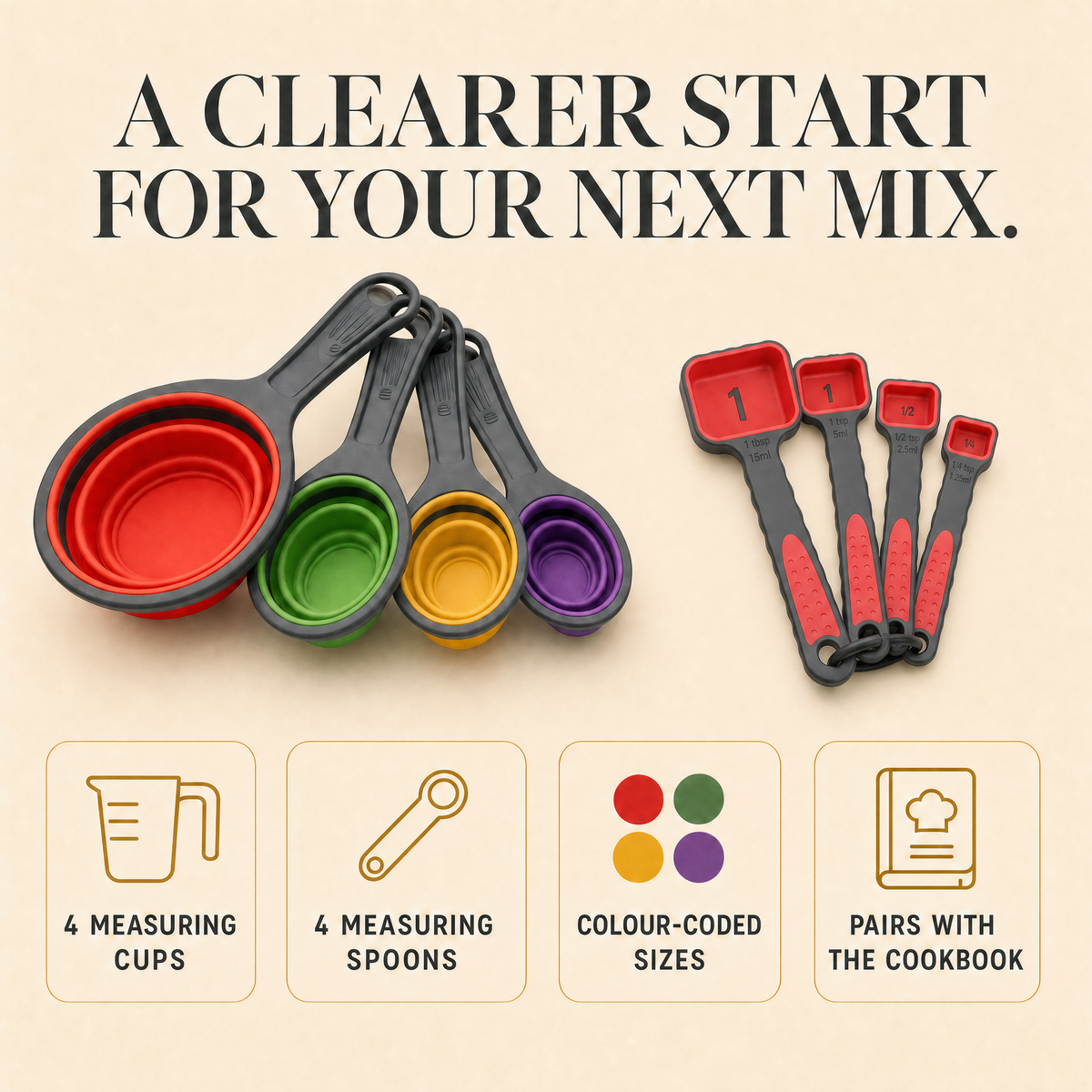The Dry Mix Pantry Starter Measure Set — 8 Pieces