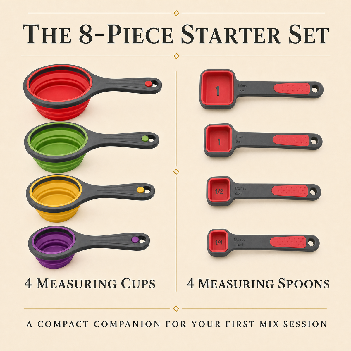 The Dry Mix Pantry Starter Measure Set — 8 Pieces
