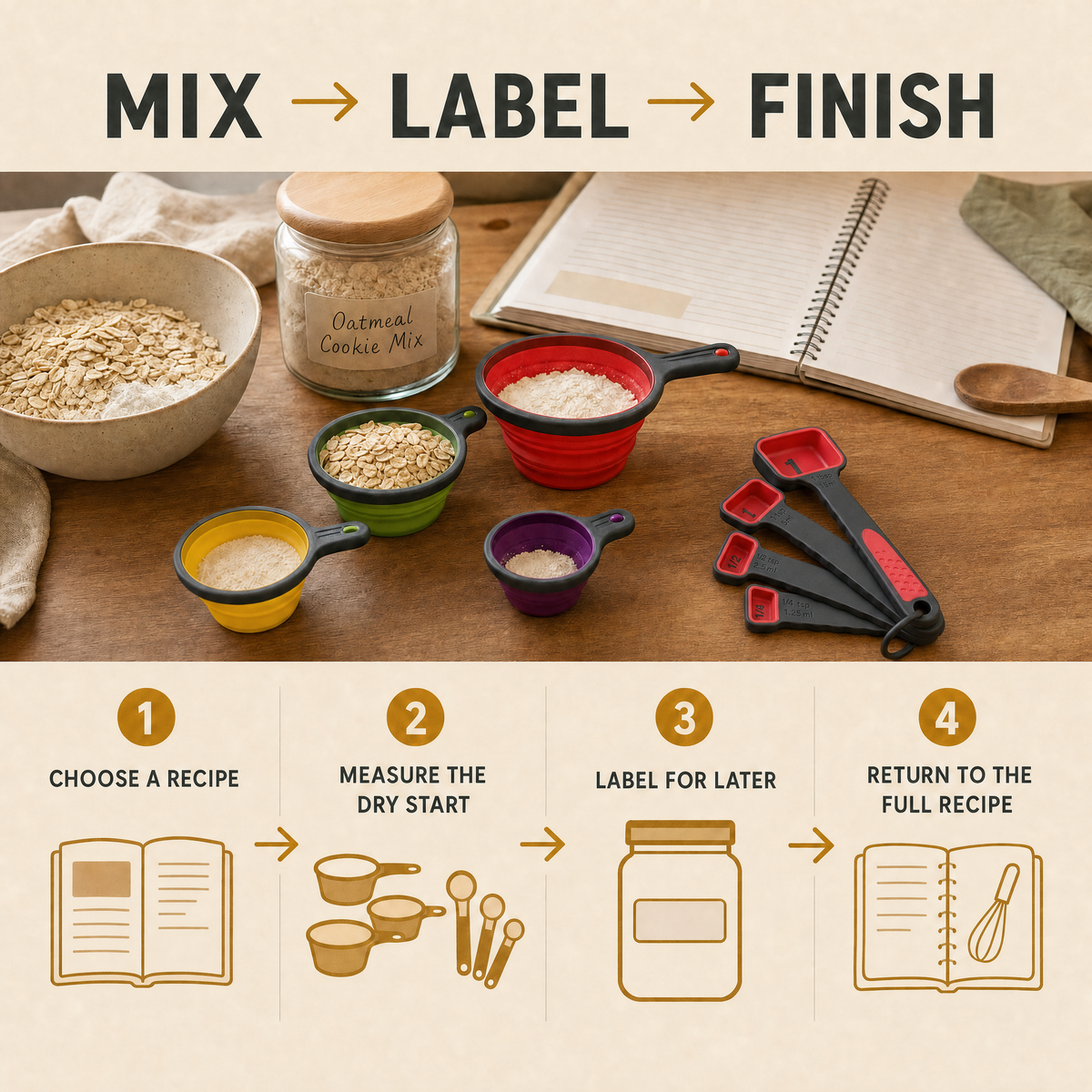 The Dry Mix Pantry Starter Measure Set — 8 Pieces
