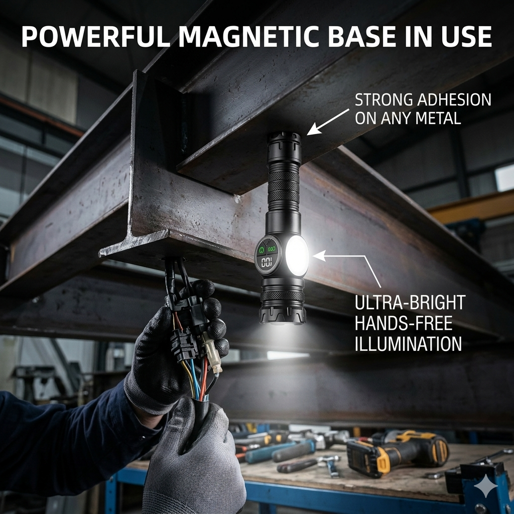 The Sentinel Pro™: 10,000LM Tactical Magnetic Flashlight