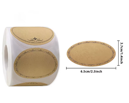 The Dry Mix Pantry Jar Labels — 250 High Quality Writable Kraft Ovals