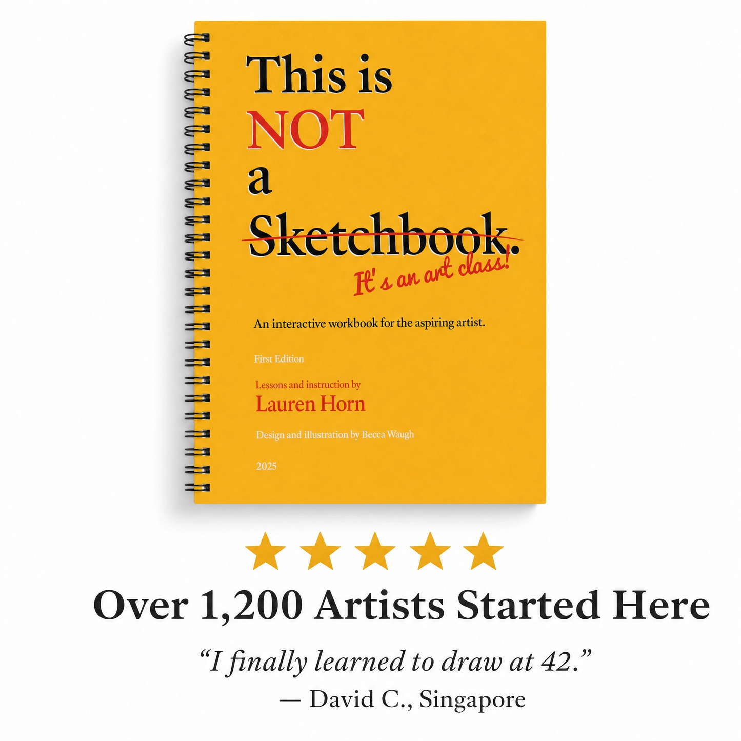 This is NOT a Sketchbook: An Interactive Art Class Workbook for Aspiring Artists